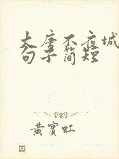 大唐不夜城唯美句子简短