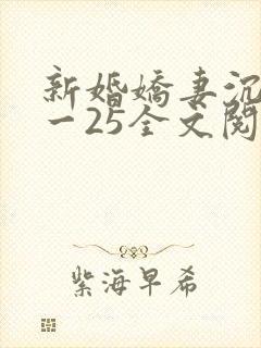 新婚娇妻沉沦1一25全文阅读小说