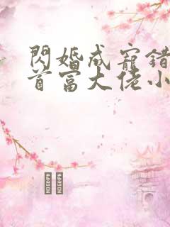 闪婚成宠错嫁了首富大佬小说