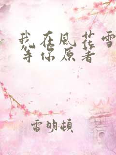 我在风花雪月里等你原著