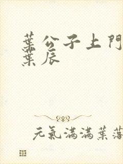 叶公子上门龙婿叶辰