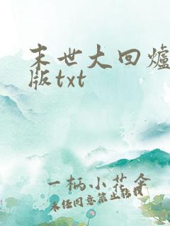 末世大回炉精校版txt