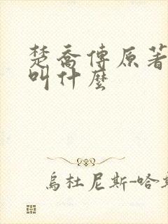 楚乔传原著小说叫什么