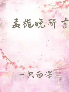 孟栀晚所有小说