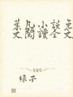 叶凡小说免费全文阅读全文