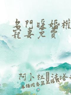 名门暖婚权爷盛宠妻免费