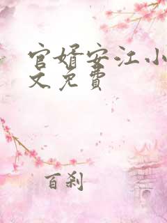 官婿安江小说全文免费