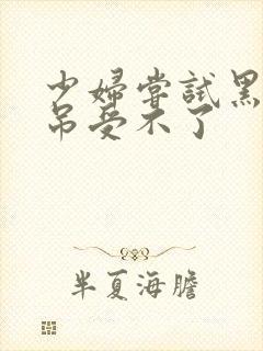 少妇尝试黑人粗吊受不了