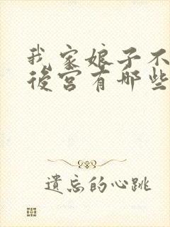 我家娘子不对劲后宫有哪些