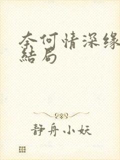奈何情深缘浅大结局