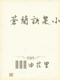 苍兰诀是小说吗