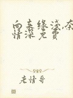 向来缘浅,奈何情深免费