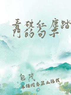 看破红尘踏入佛门的句子