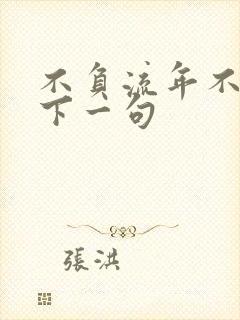 不负流年不负卿下一句