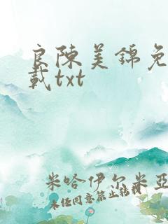 良陈美锦免费下载txt