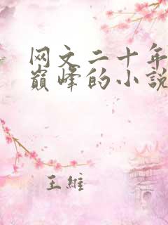 网文二十年十大巅峰的小说