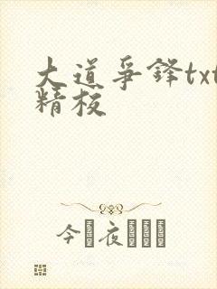 大道争锋txt精校