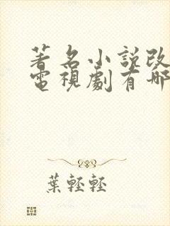 著名小说改编的电视剧有哪些