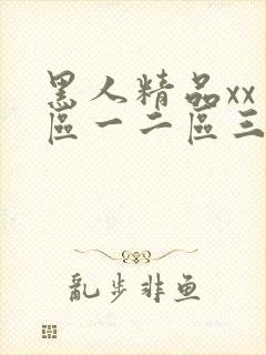 黑人精品xx一区一二区三区