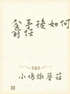 分手后如何挽回前任