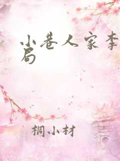 小巷人家李佳结局