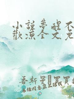 小说梦醒不知爱欢凉全文免费阅读