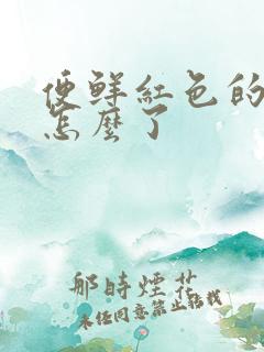 便鲜红色的血是怎么了