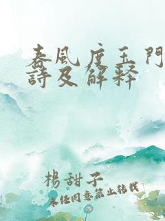 春风度玉门关全诗及解释