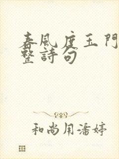 春风度玉门关完整诗句