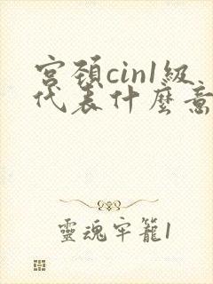 宫颈cin1级代表什么意思
