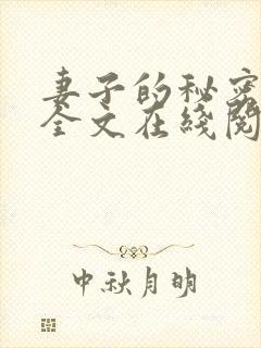 妻子的秘密小说全文在线阅读