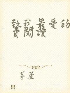 致我最爱的你免费阅读