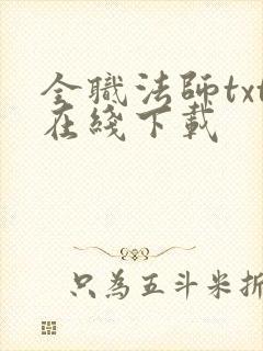 全职法师txt在线下载