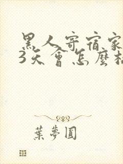 黑人寄宿家庭住3天会怎么样