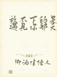 放不下的是从前遇见你那天是什么歌