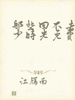 那些回不去的年少时光免费全文阅读