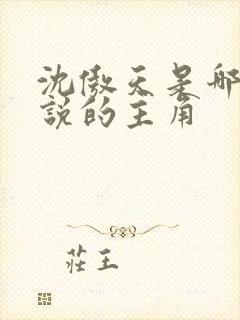 沈傲天是哪本小说的主角