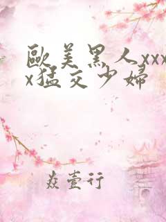 欧美黑人xxxx猛交少妇