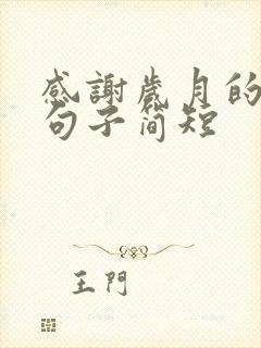 感谢岁月的唯美句子简短