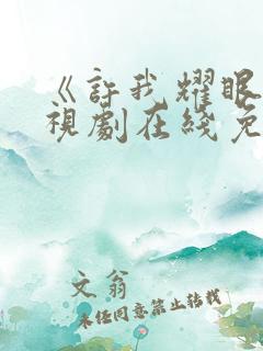 《许我耀眼》电视剧在线免费观看