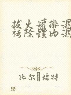 拔火罐排湿祛寒祛除体内湿气