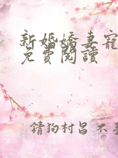 新婚娇妻宠上瘾免费阅读