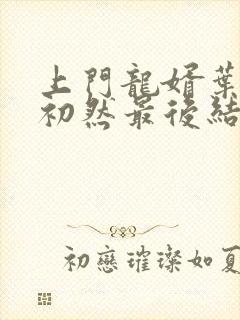 上门龙婿叶辰萧初然最后结局