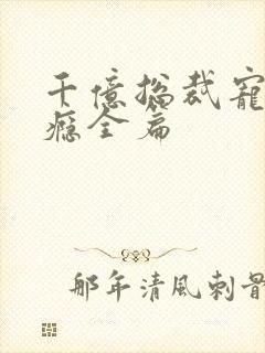 千亿总裁宠妻上瘾全篇