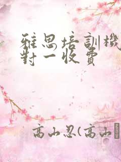 雅思培训机构一对一收费