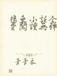 杨东小说全文免费阅读无弹窗