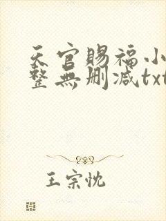 天官赐福小说完整无删减txt下载