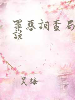 罪恶调查局 小说