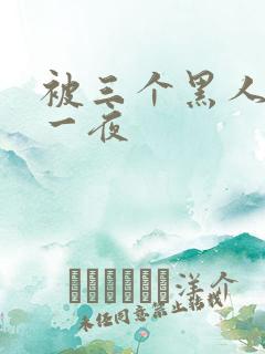被三个黑人猛躁一夜