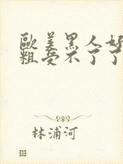 欧美黑人好大好粗受不了了